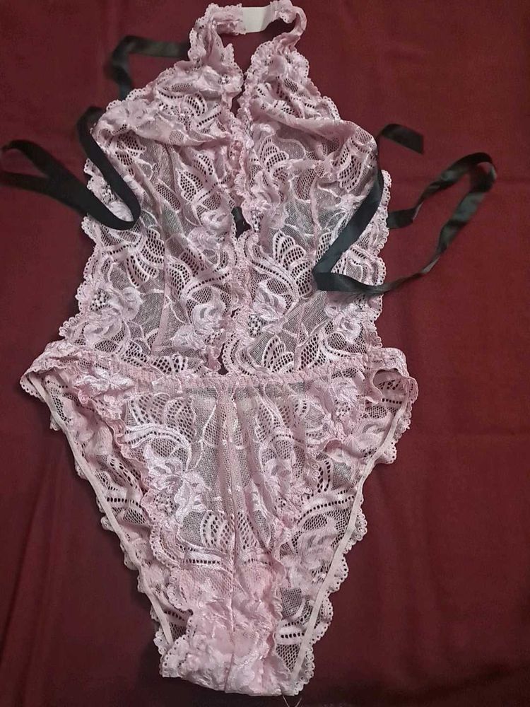 Pink Lace Teddy