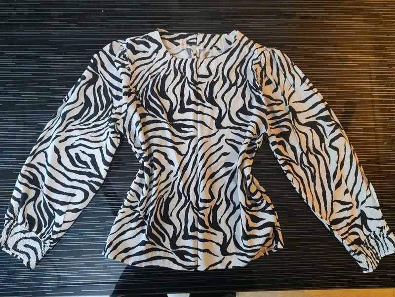 Zebra Print Blouse