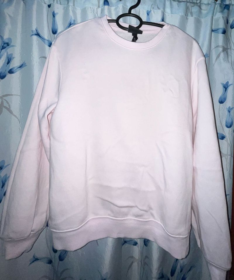 H&amp;M Baby Pink Sweatshirt For Women
