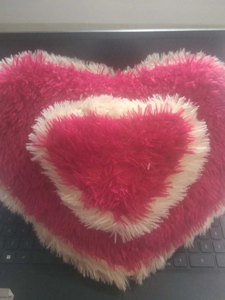 Fluffy Heart Pillow