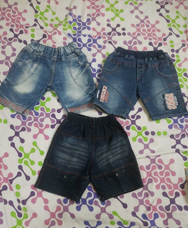 Combo Denim Shorts