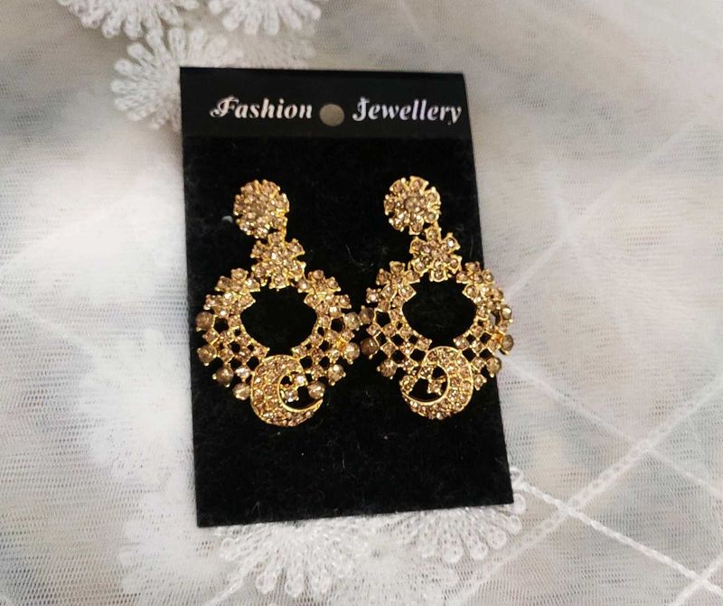 Golden Dangle Earrings