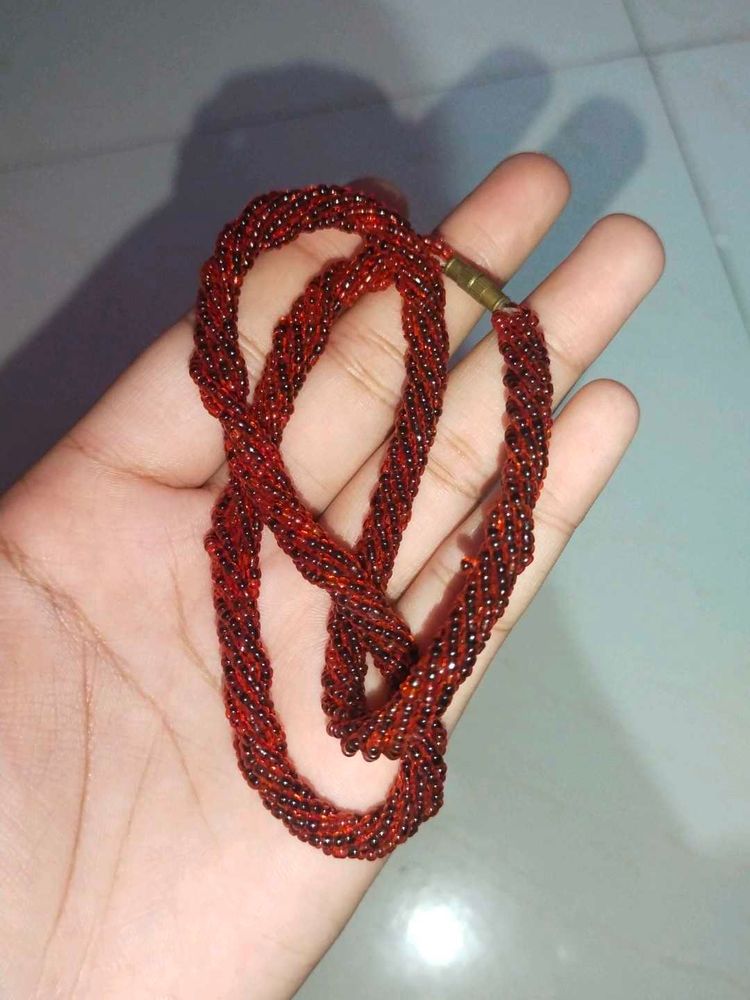 Multilayer Red Stone Necklace