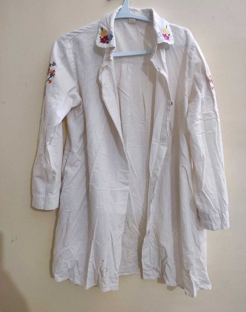 Embroidered White Shirt