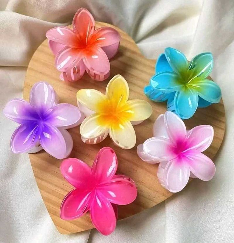 Flower Hair Claw Clips ( Pack of 4Pcs )