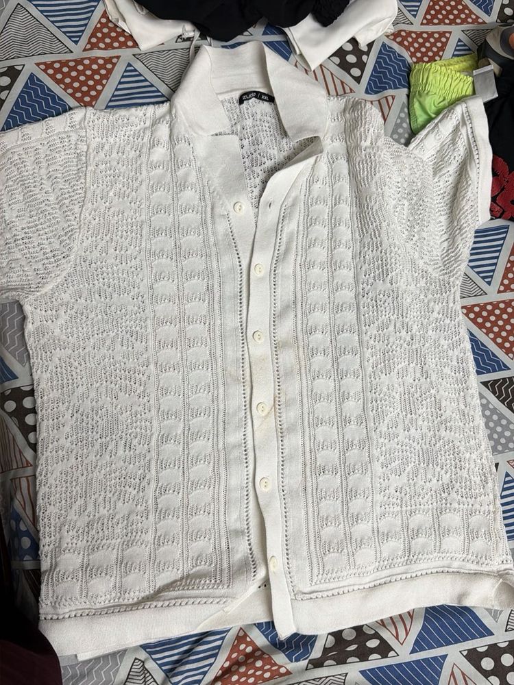 White Knit Shirt