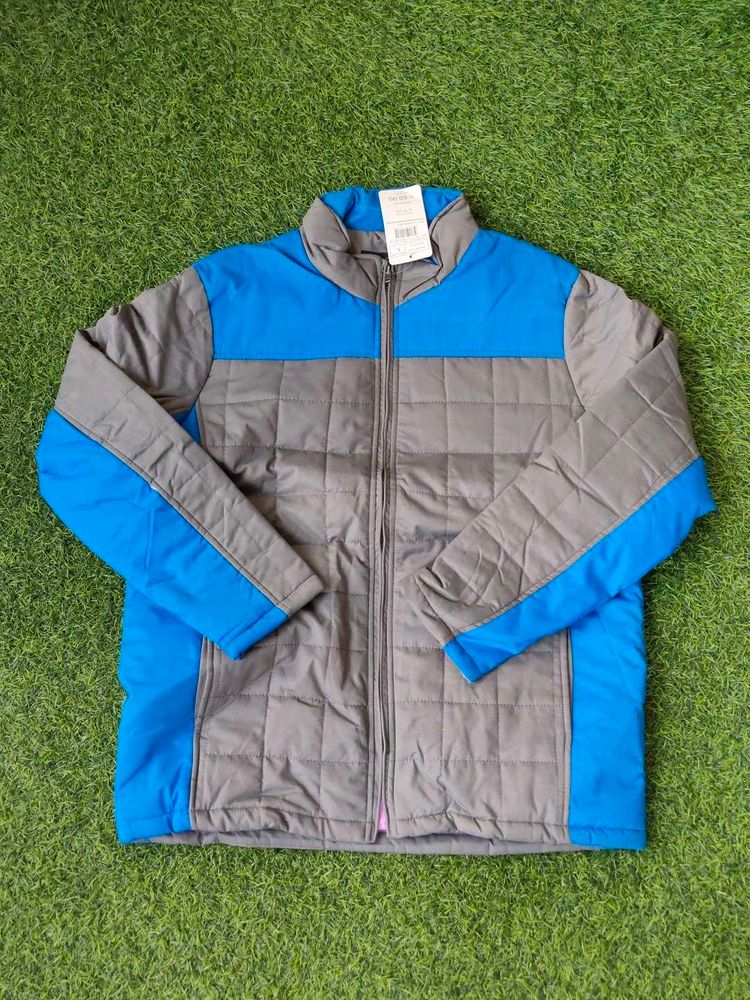 Heavy Quality Grey &amp; Blue Padded Jacket