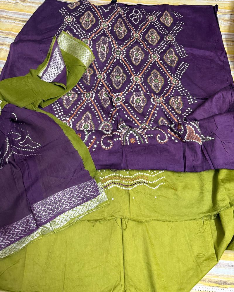 Pure Cotton Bandhani Material