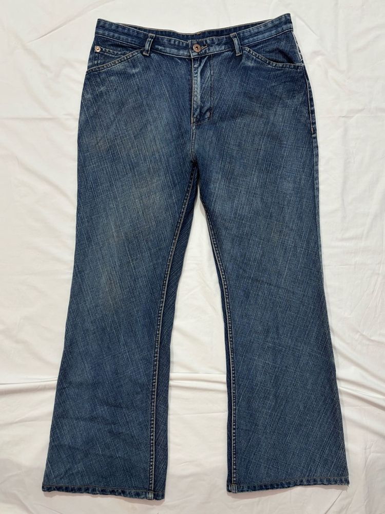 Stylish Unisex Blue Bootcut Denim Jeans
