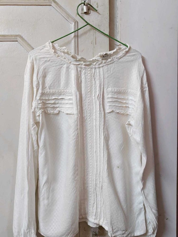 White Long Sleeve Top