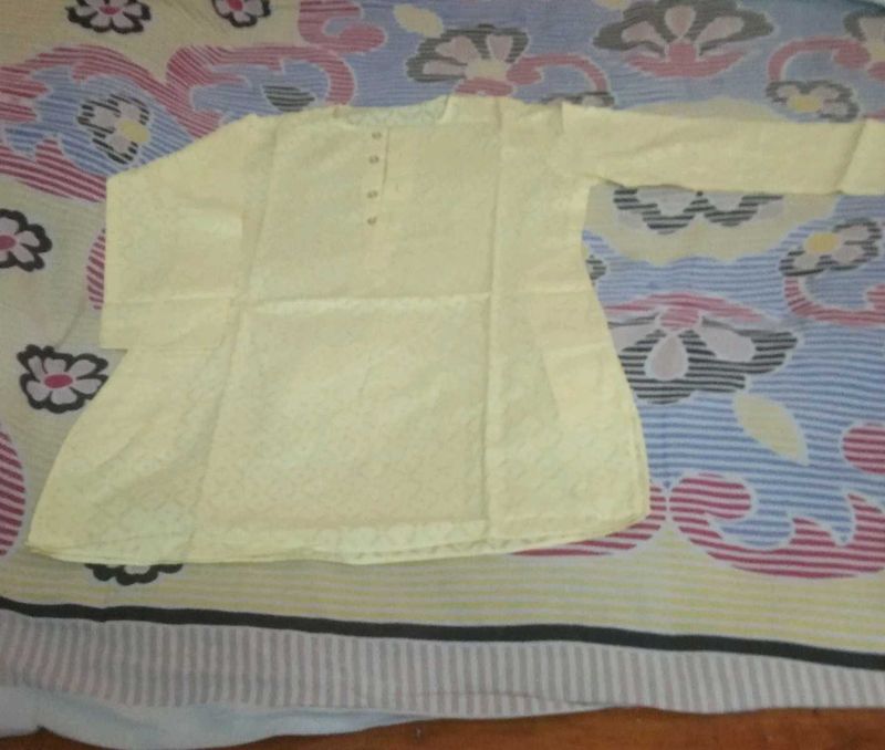 Pale Yellow Kurta