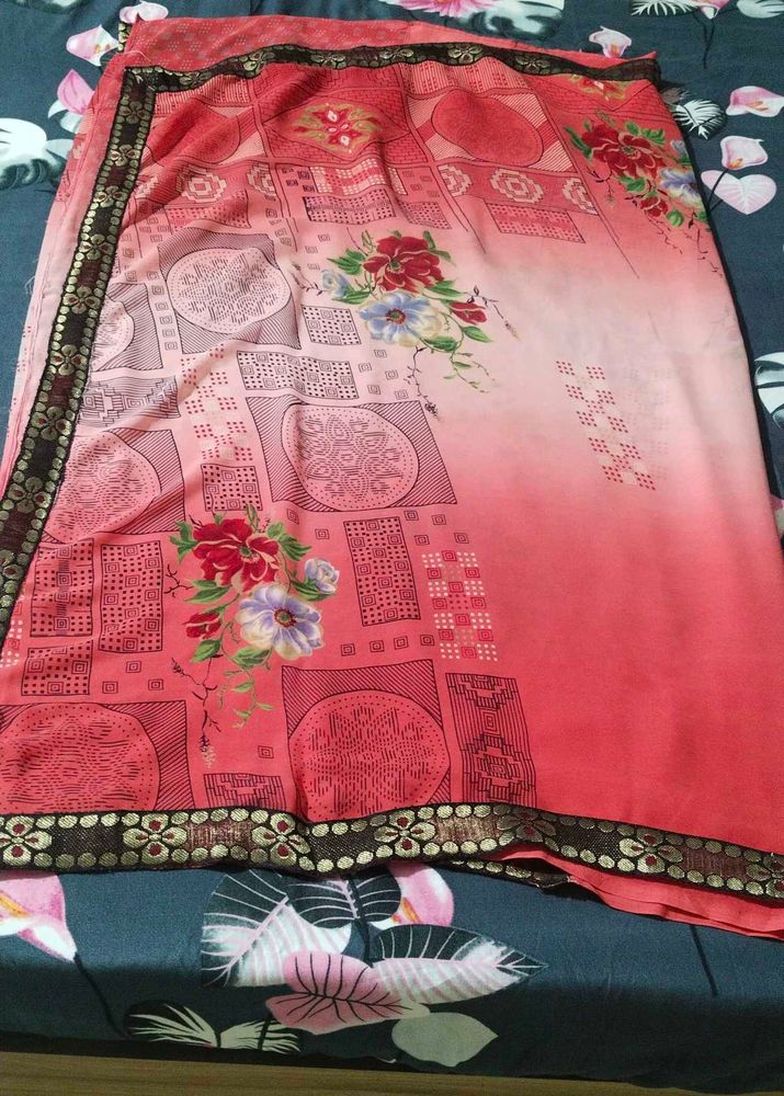 Used daily wear sari without blouse