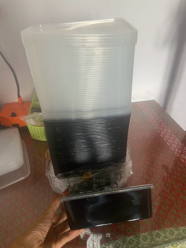 Plastic Food Container 10 Pcs  Rs.85 Only Rupees