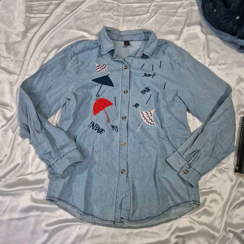 Denim Shirt  For Men Casual
