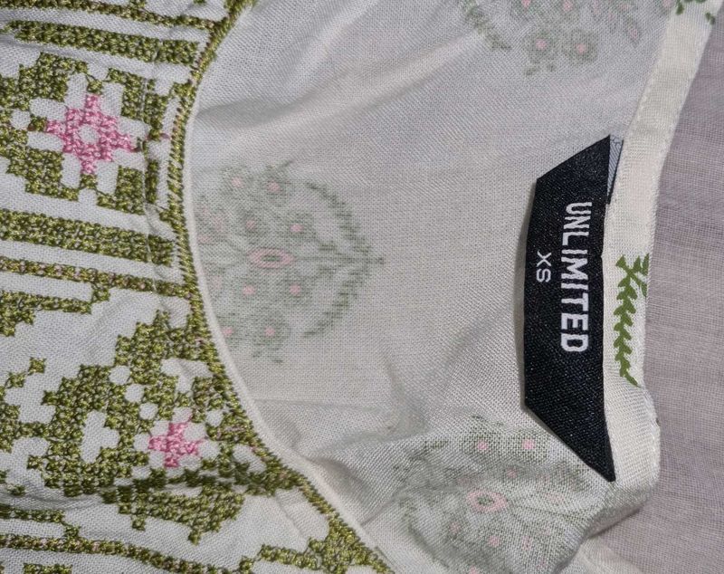 Embroidered White Top
