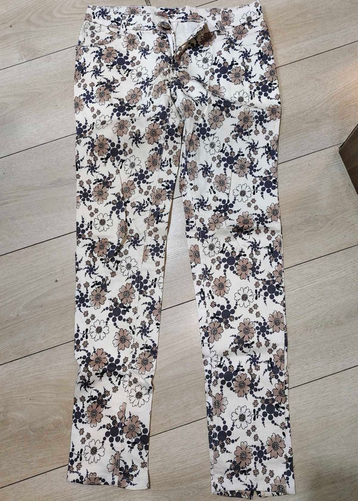 women cotton printed jeans