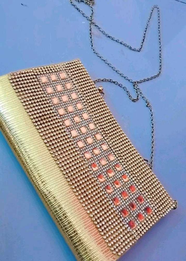 Gold Embellished Clutch
