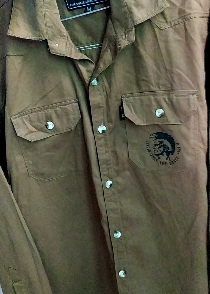 Diesel Duble Pocket Button-Down Shirt