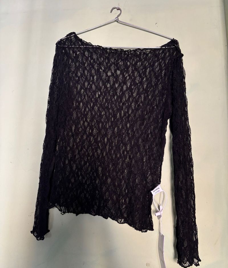 Elegant Black Lace Top