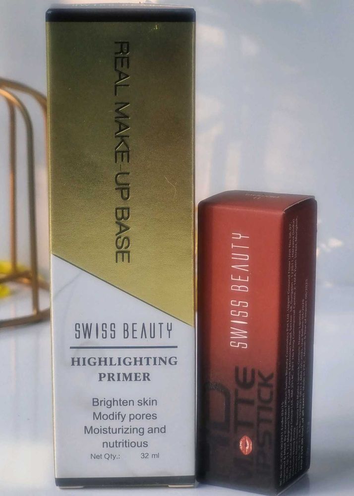 Swiss Beauty Primer &amp; Lipstick Set
