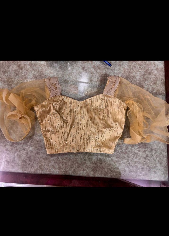 Golden Heavy Flairs Lengha