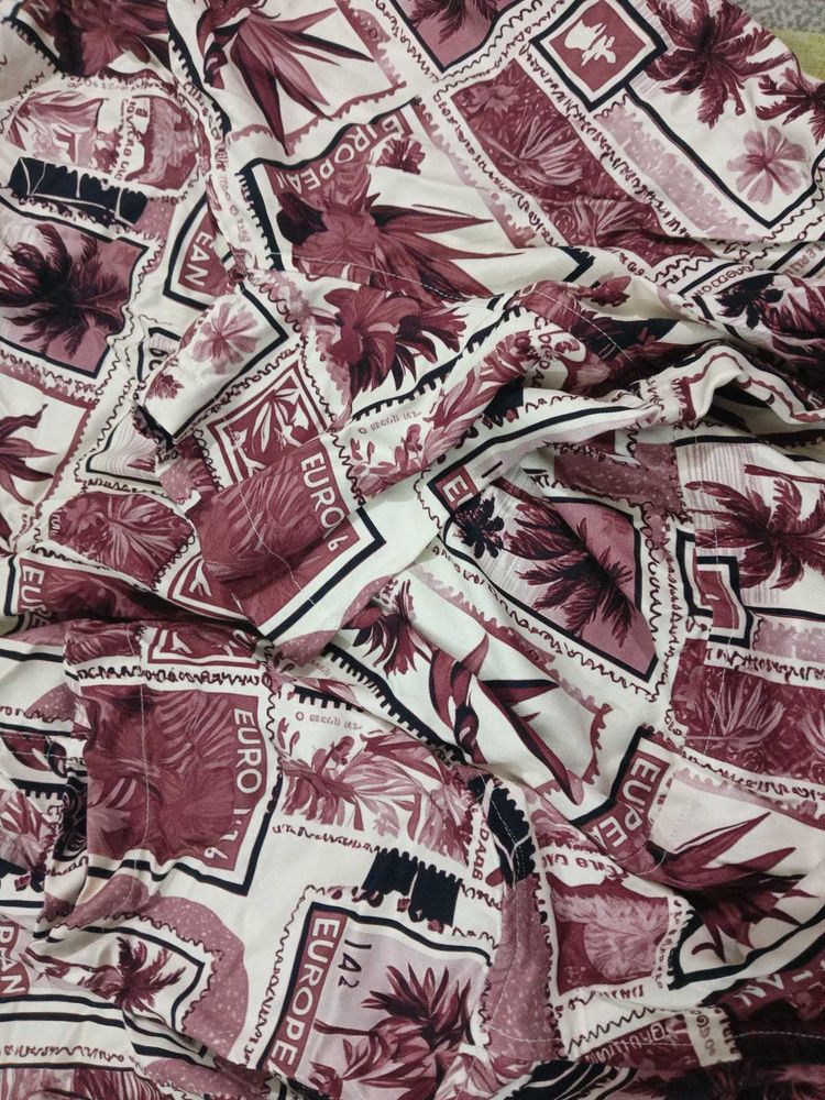 Vintage Stamp Print Shirt