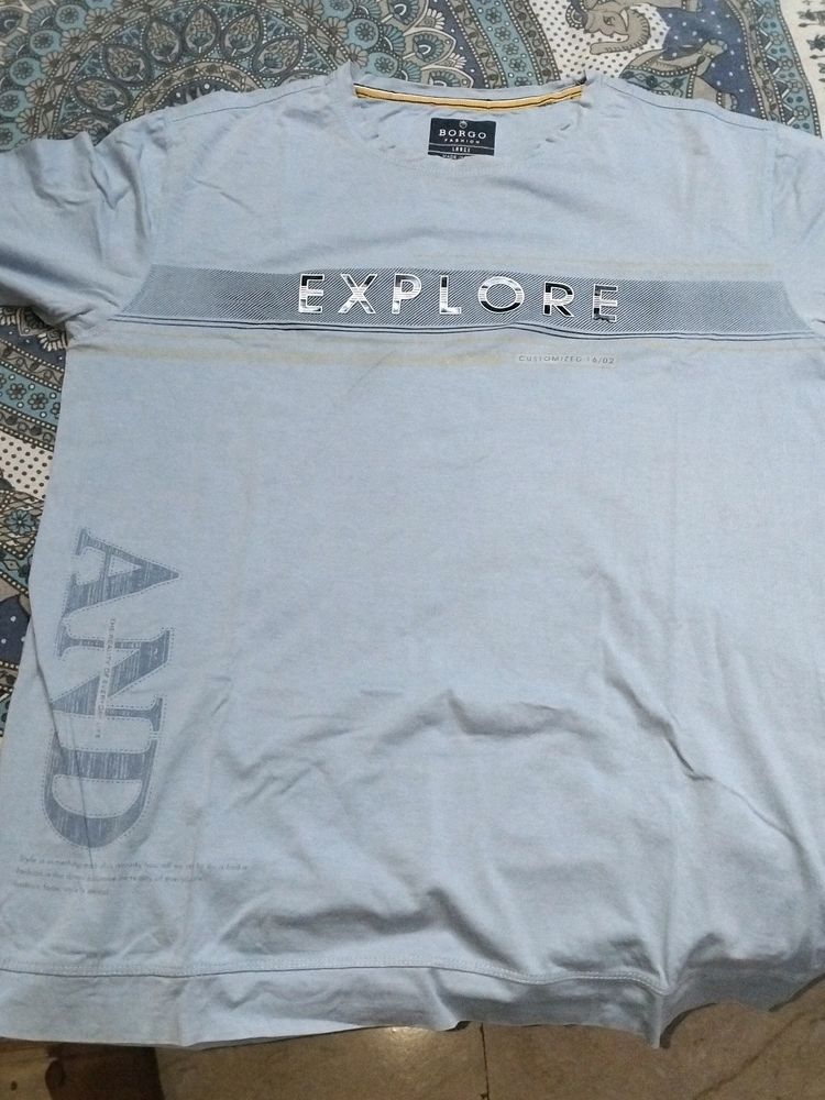 T-Shirt, With Blue Colour. Size:-40-45