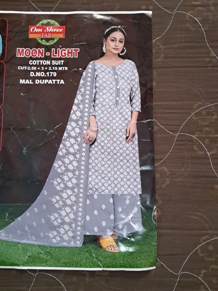 Batik Printed Cotton Blend Suit