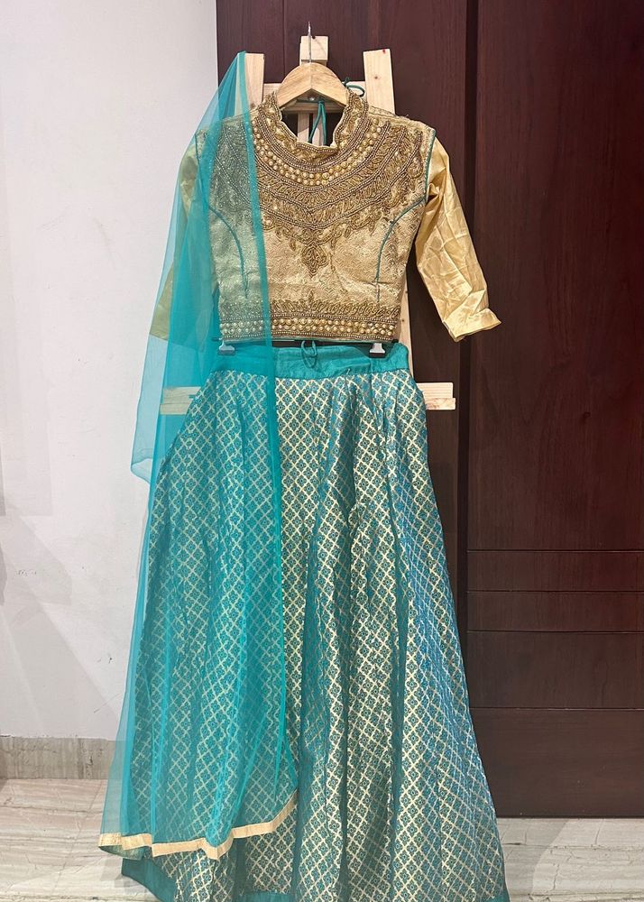 Golden Sky Lehenga Choli Set