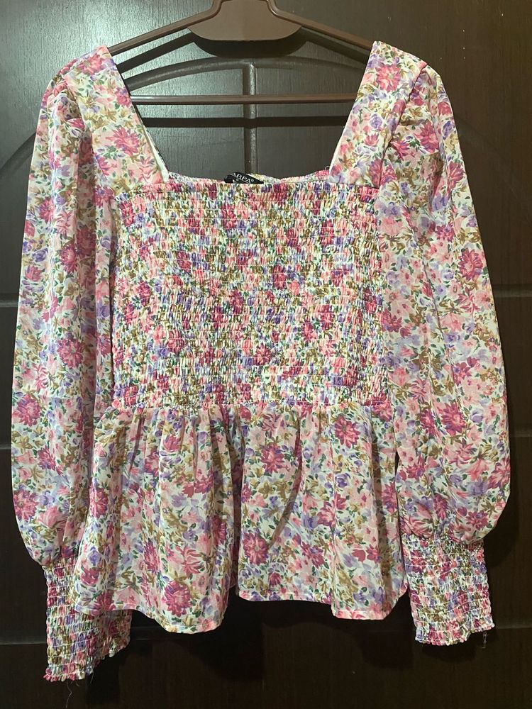 Floral Peplum Top