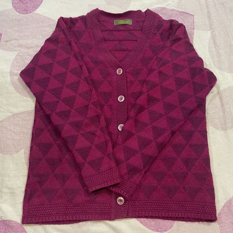 Ladies V Neck Cardigan
