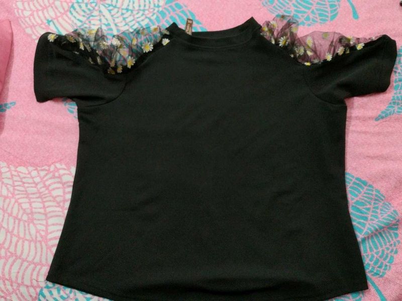 Black Top Floral Sleeve (XXL)