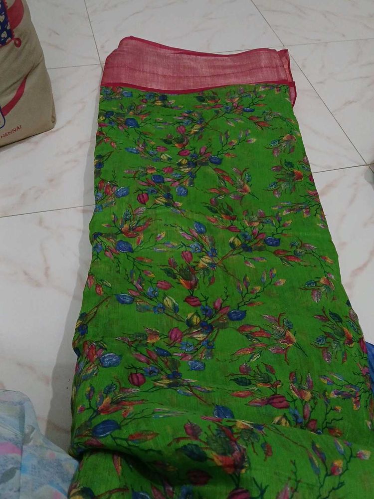 Green Pink Saree