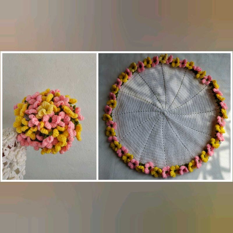 Crochet Flower Blanket 💐 21inches