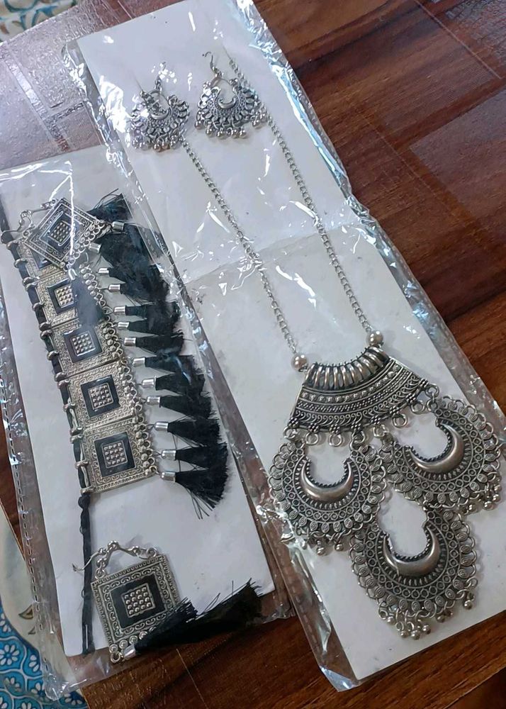 2 Necklace Set With Earings