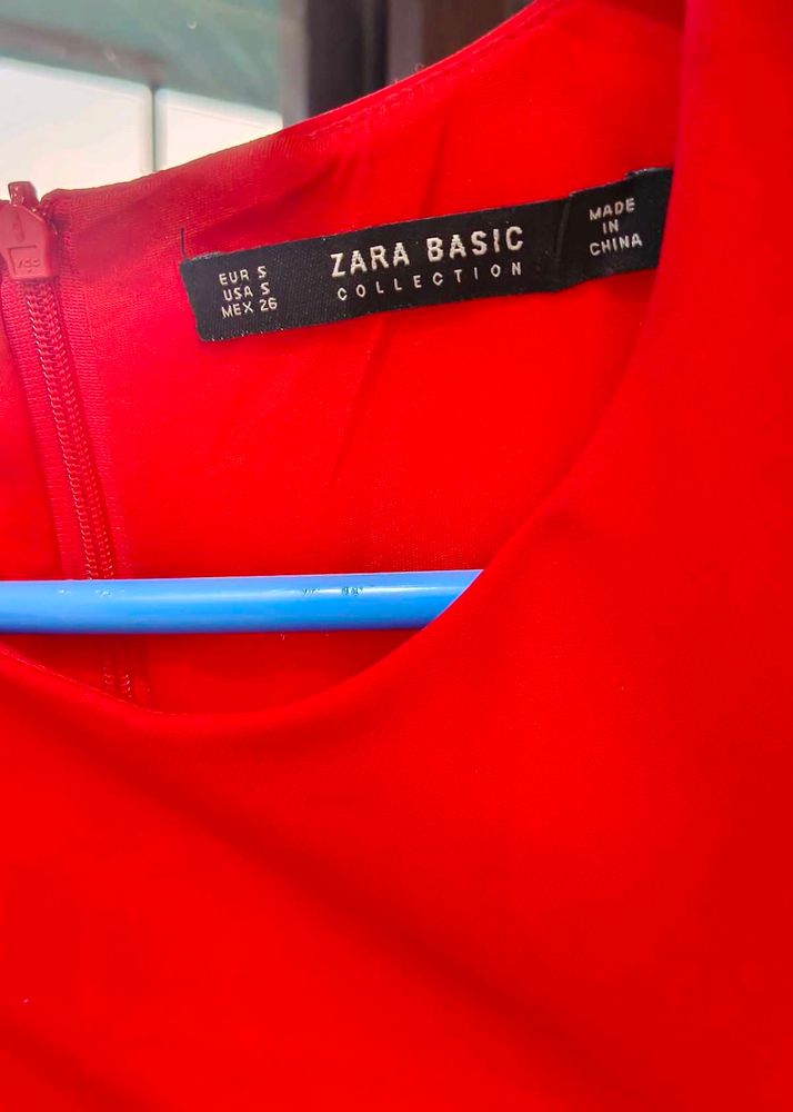 Zara Basic Red Dress - Size S