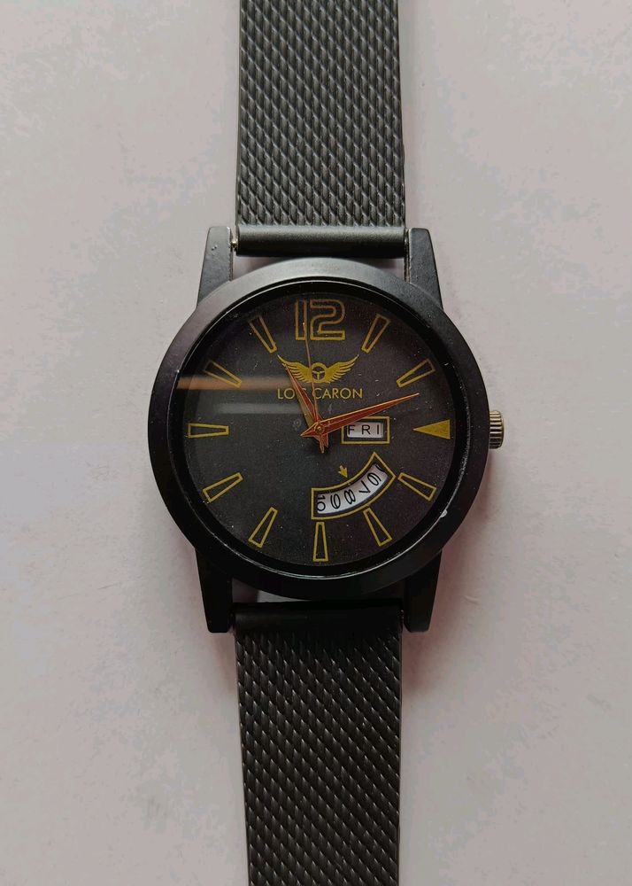 Lois Caron Black Analog Watch