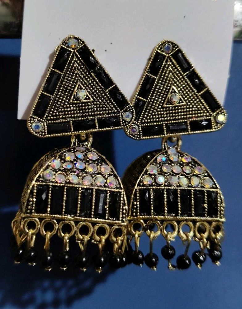 Triangle Jhumka Earrings