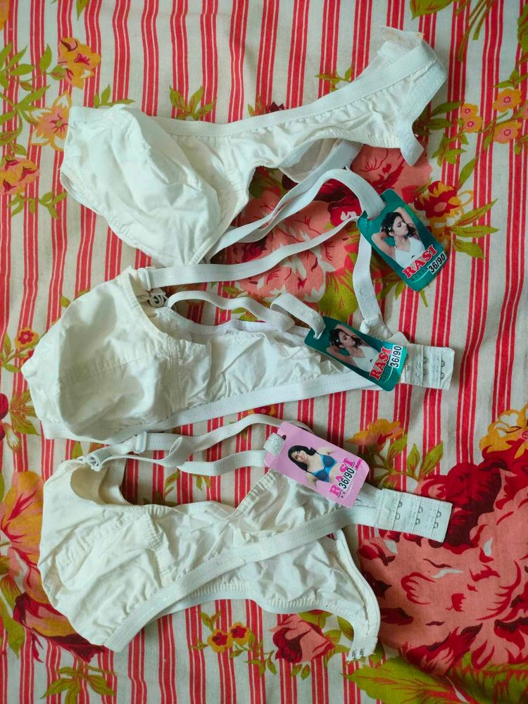 Comfy White Bras - 3 Pack