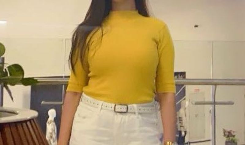Mustard Knitted Top