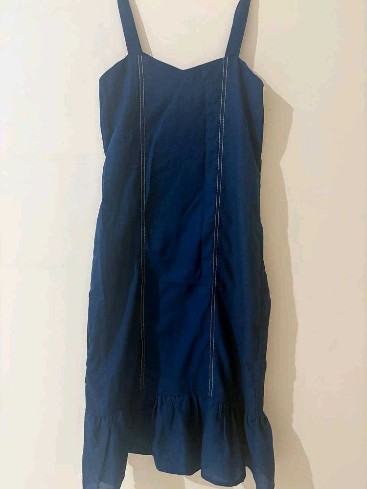 Navy Blue Casual Mini Dress