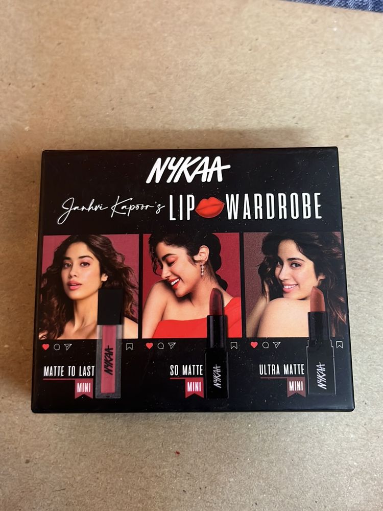 Janhvi Kapoor X Nykaa kits - Lip Wardrobe (3 pcs)