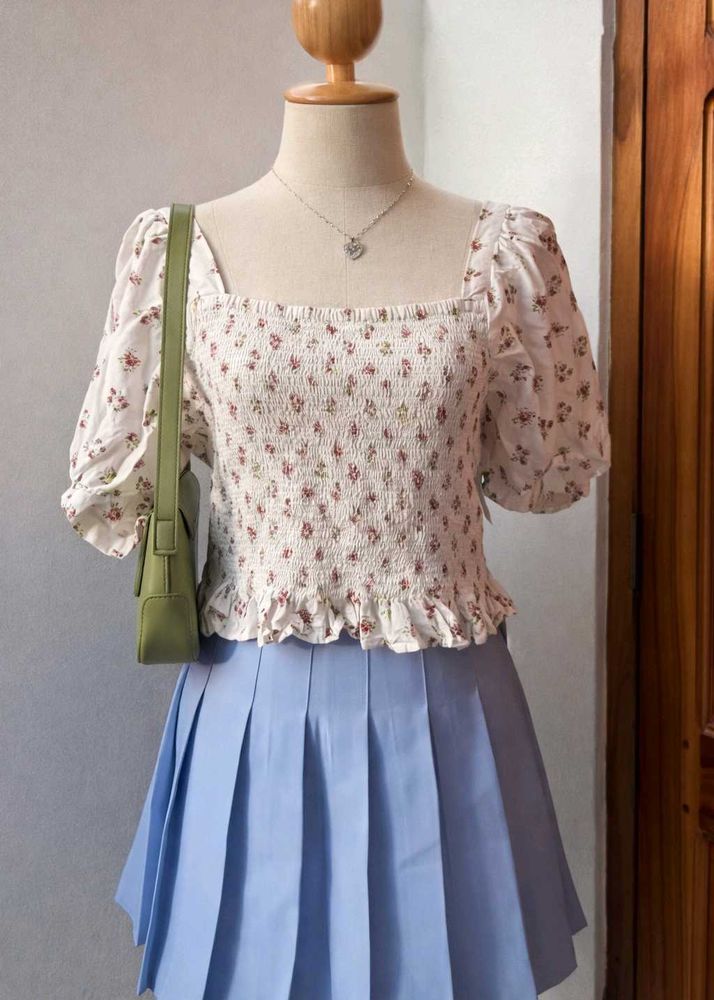 Floral Print Crop Top