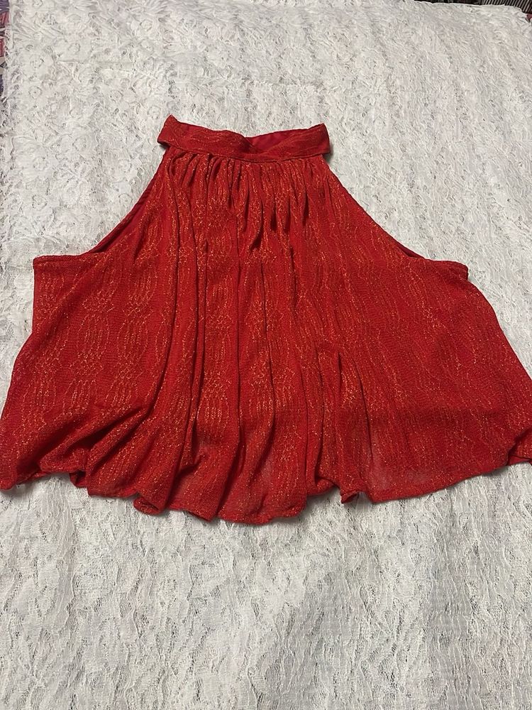 Red Cute Crop Top