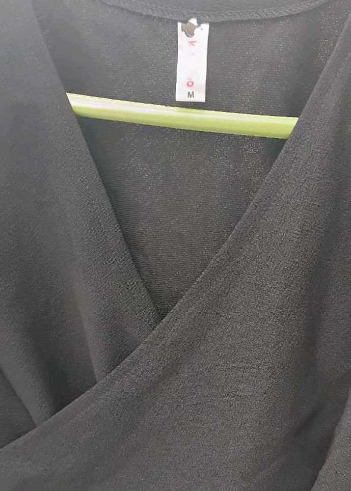 Elegant Black Wrap Top