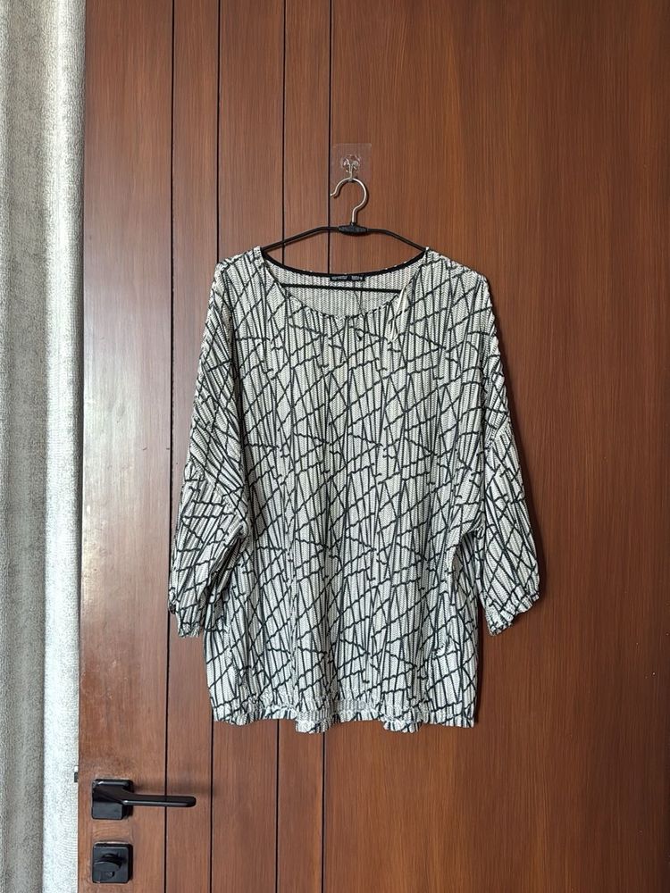 Zara Printed /knitted Women&#39;s Top
