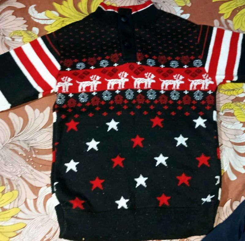 Patterned Knit Sweater