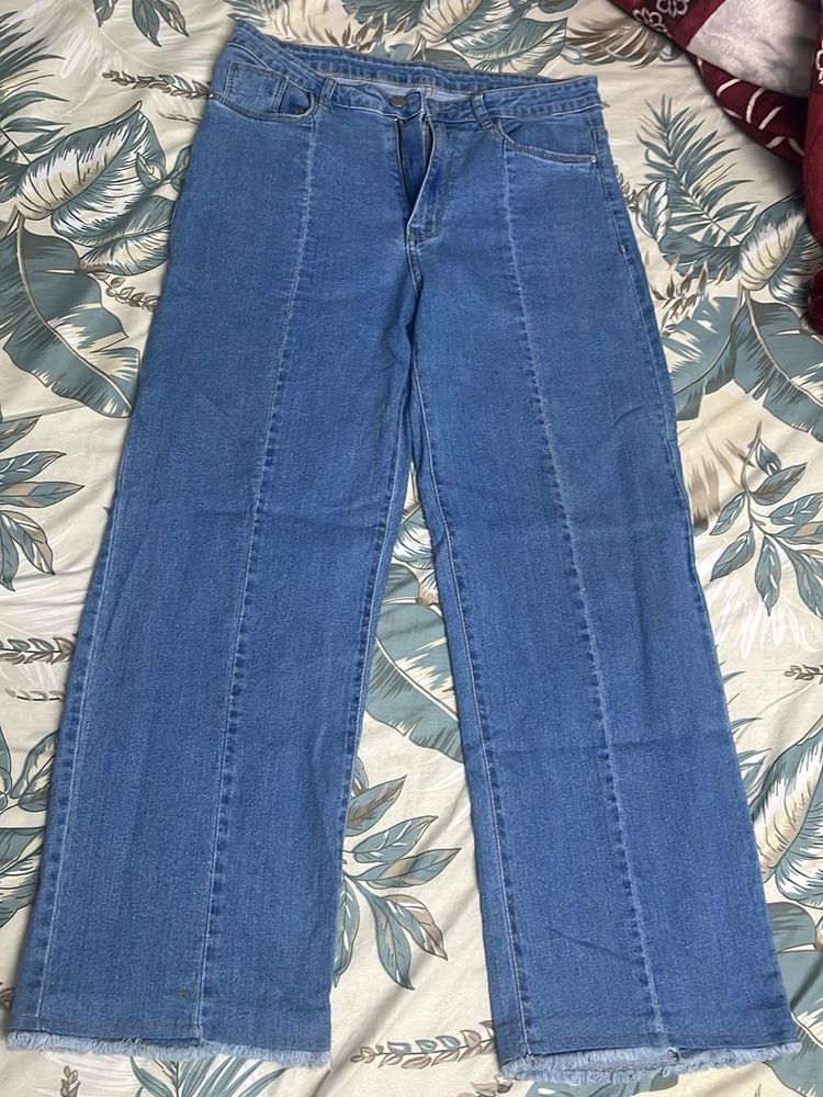 Wide Leg Denim Jeans Women