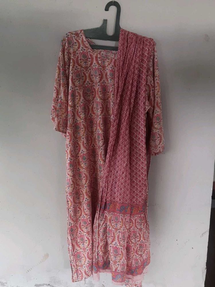 Pure Cotton Florap Print Kurti Set(40-42) Bust