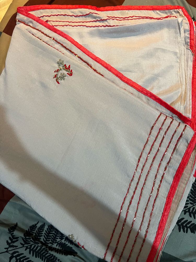 Elegant Embroidered Saree